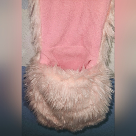 Vintage PINK Kitty Cat Fuzzy Cosplay Cozy Winter HatScarf Combo Ears Claws Adult - Picture 8 of 16
